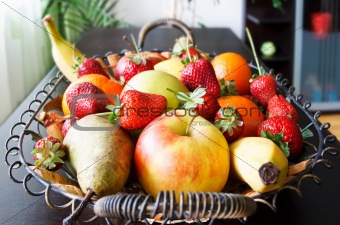 fruits basket in living room