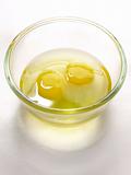 raw eggs in a bowl