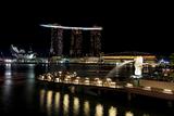 Singapore Merlion Park at Night