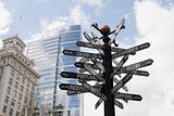Directional Signpost to World Landmarks