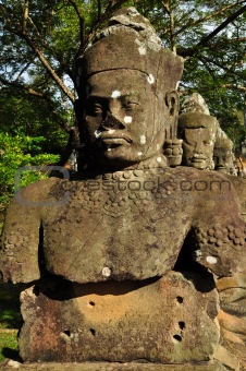 Entrance to Angkor thom at Siem Reap, Cambodia 