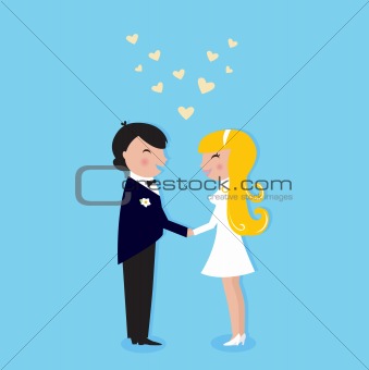 Romance wedding ceremony: Bride and Groom
