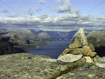 Atop of a Norway mountain