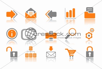 	Web and Internet icons - orange series