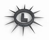 spiky letter l