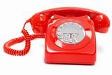 Old- fashioned red telephone
