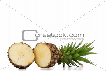 Halved ananas