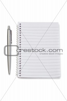 Notebook and silver pen