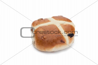 Hot cross bun isolated