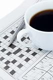 Newspapers and crossword puzzle