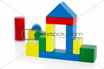 House built out of wooden toy