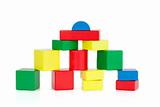 Color wooden building blocks