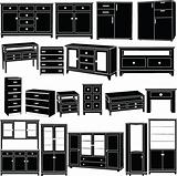 dressers collection - vector