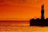 Golden Sunset Gibraltar Harbor