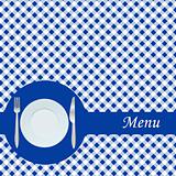 Blue restaurant menu