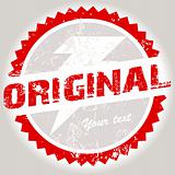 Original red grunge stamp