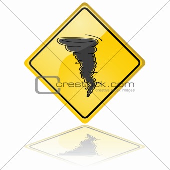 Tornado warning sign