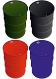 Multi-colored iron barrels