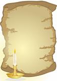 Old parchment and candle
