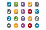 Vector 3d Oval Multimedia Classic Icons