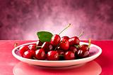 Plate with Cherries