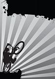 Modern color trial cycling background 