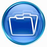  Folder icon blue, isolated on white background