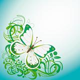 Abstract background with a butterfly