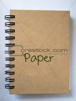 Brown recycle paper cover note book