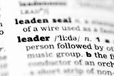 Leader-Dictionary definition