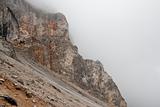 Alpine mountain peaks in the fog - Raxalpe
