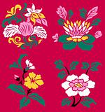 oriental classic flower design