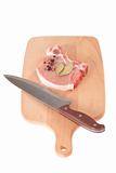 pork chop and knife