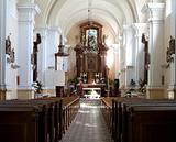 The altar of the old church