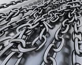 Background of steel chains