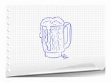 Sketchy illustration of beer mug