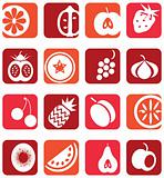 Mixed fruit icons collection