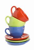colour cups and soucers