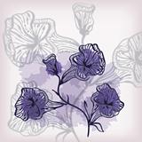 vector  background with abstract flowers