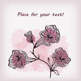 vector background with abstract flowers