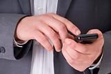 Cell Phone in businessman hands