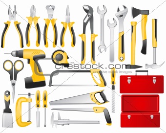 Hand work tools set