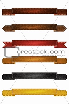 Vector Leather Ribbons