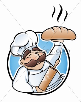 Cartoon Baker Man