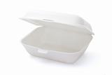 Empty styrofoam meal box