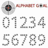Vector alphabet of the target, hit the target
