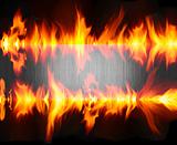 abstract metal and fire flame background