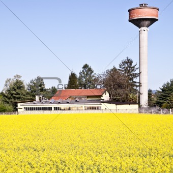 Country and water tower
