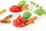 Grissini with Tomato and Basil
