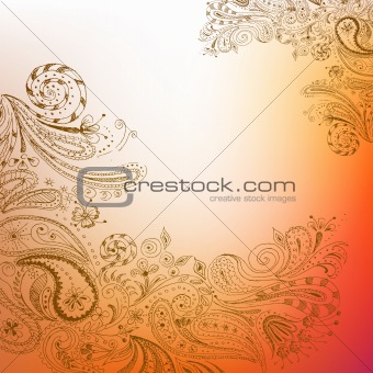 Eastern hand drawn background